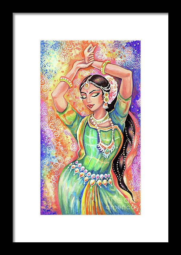 Indian Dancer Framed Print featuring the painting Light of Ishwari by Eva Campbell