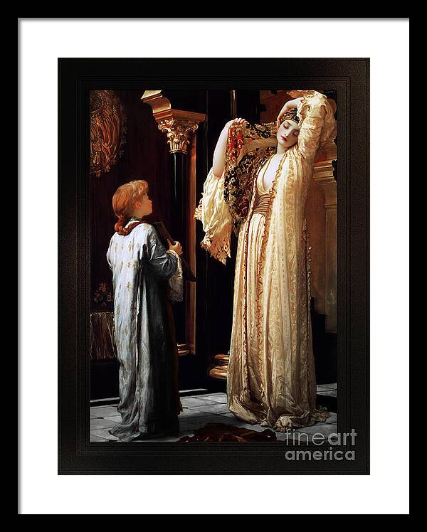 Light Of The Harem Framed Print featuring the painting Light of the Harem by Lord Frederic Leighton Remastered Xzendor7 Fine Art Old Masters Reproductions by Rolando Burbon