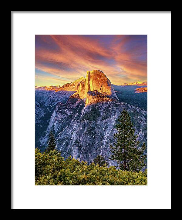 California Framed Print featuring the photograph Light on the Mountain by Dan Carmichael