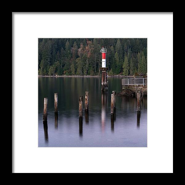 Autumn Framed Print featuring the photograph Lighthouse at Barnet Marine Park by Michael Russell