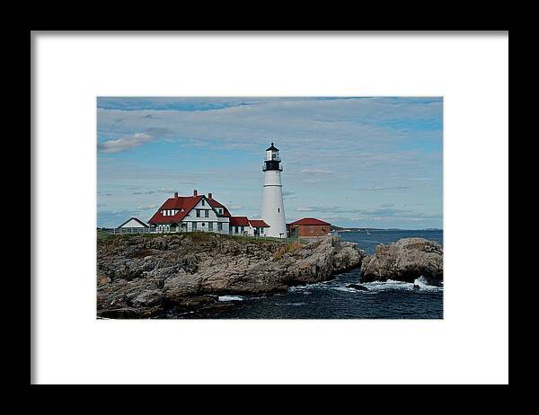 Maine Framed Print featuring the photograph Lighthouse by Dmdcreative Photography