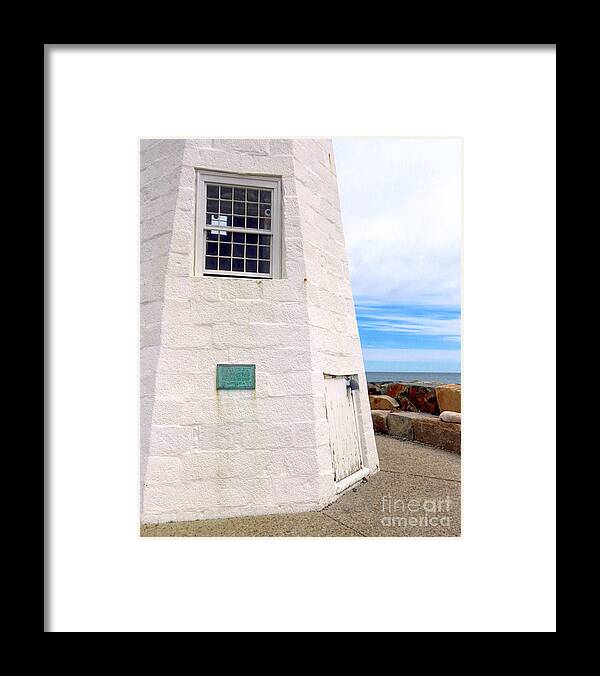 Scituate Light Framed Print featuring the photograph Lighthouse in Scituate by Janice Drew