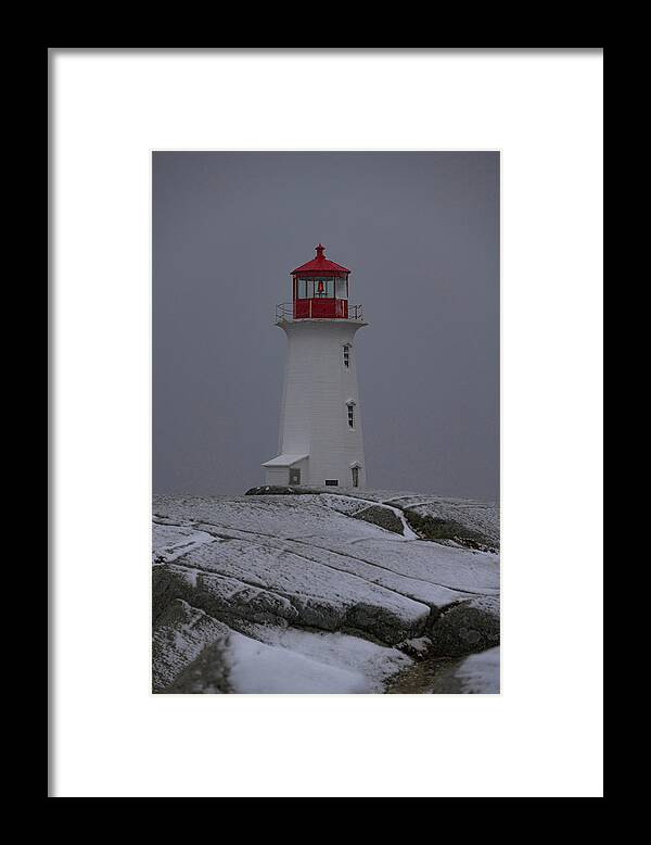 Peggy's Cove Framed Print featuring the photograph Lighthouse by Patrick Boening