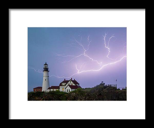 Lightning Framed Print featuring the photograph Lightning by Darryl Hendricks
