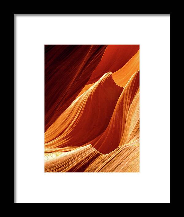 Antelope Canyon Framed Print featuring the photograph Like Water On Stone - Antelope Canyon, Arizona by Earth And Spirit