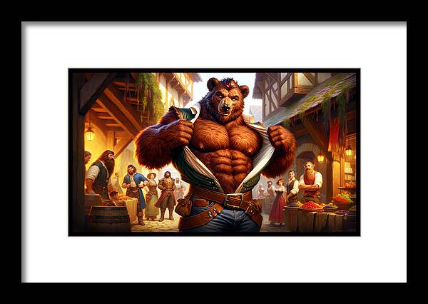 Bears Framed Print featuring the digital art Like What you See? by Shawn Dall