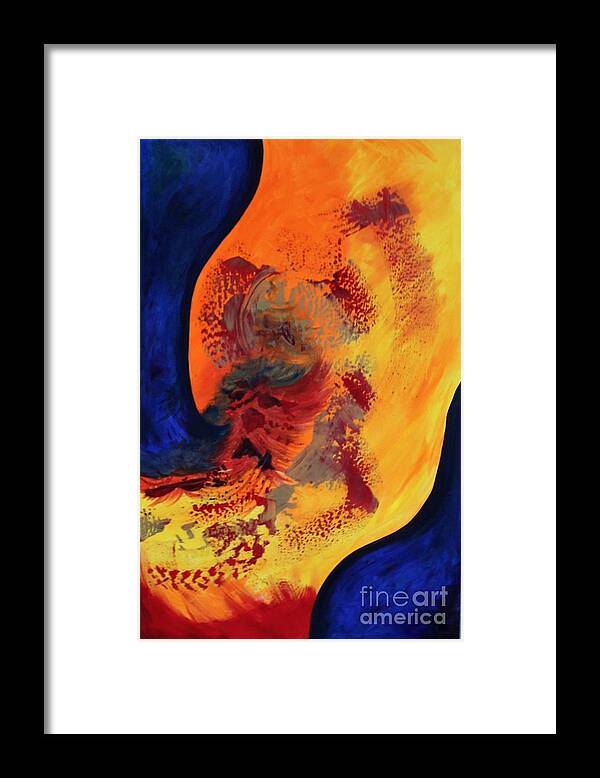 Abstract Framed Print featuring the painting Lili II by Zoe Vega Questell