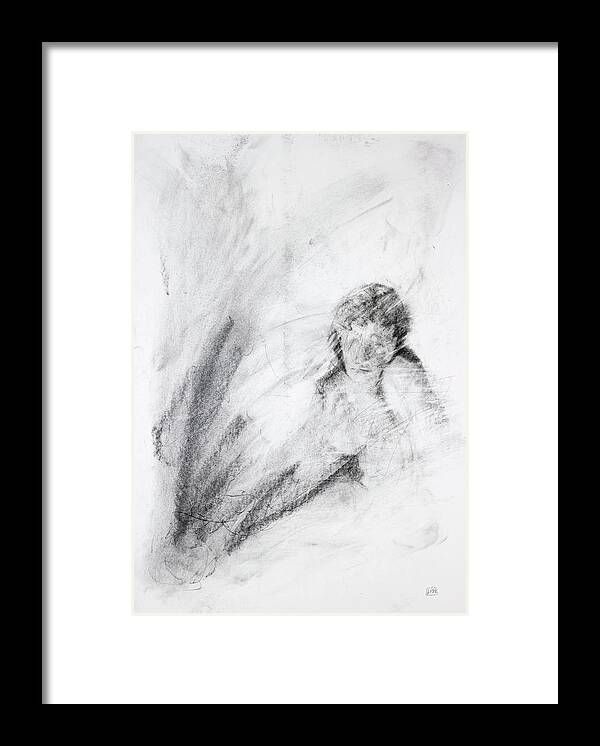 Drawing Framed Print featuring the drawing Lilia by Lisa Tennant
