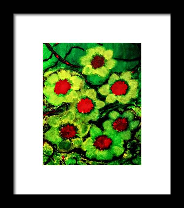 Lime Framed Print featuring the painting Lime Flower by Anna Adams