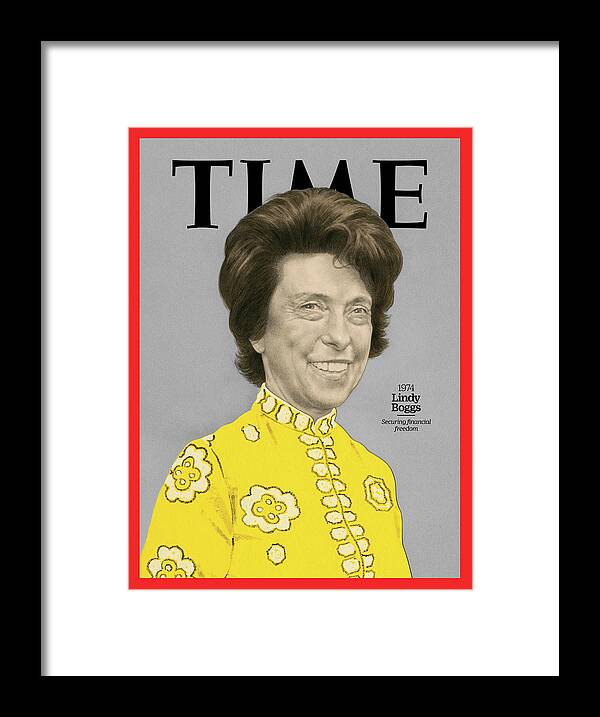 Time Framed Print featuring the photograph Lindy Boggs, 1974 by Illustration by Edward Kinsella for TIME