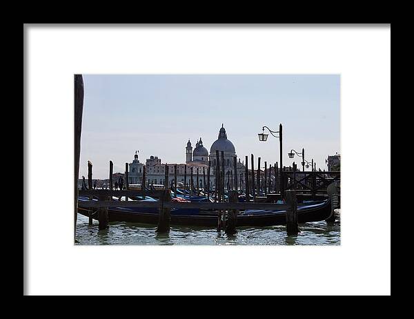 Basillica Di Santa Maria Della Salute Framed Print featuring the photograph Lines in a row. by Yvonne M Smith