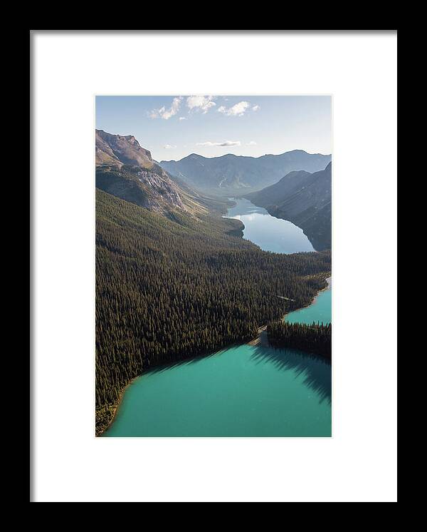 Banff National Park Framed Print featuring the photograph Linked Lakes by Kristopher Schoenleber