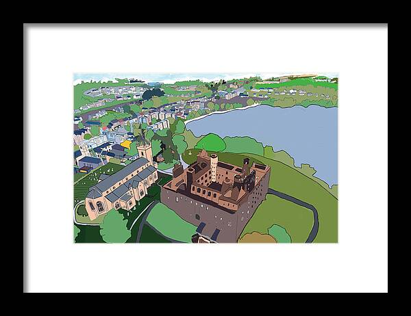 Linlithgow Framed Print featuring the digital art Linlithgow Palace by John Mckenzie