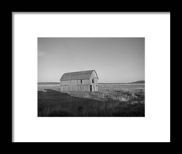 Barn Framed Print featuring the photograph Little Barn on the Wyoming Plains by Cathy Anderson