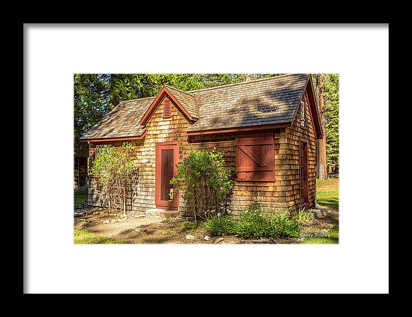 Cabin Framed Print featuring the photograph Little cabin in the woods by Randy Bradley