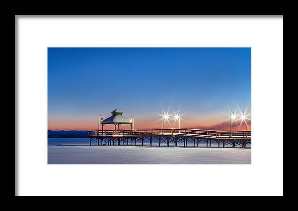 Lake Neatahwanta Framed Print featuring the photograph Little Lake Pier by Rod Best