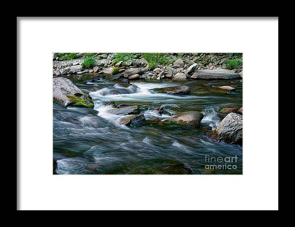 Little River Framed Print featuring the photograph Little River Rapids 7 by Phil Perkins