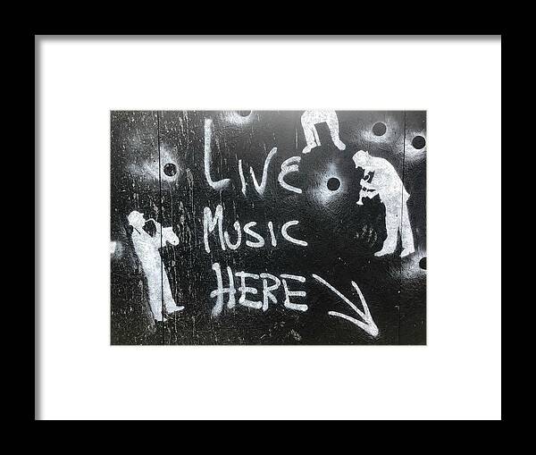 Travel Framed Print featuring the photograph Live Music Here by Claude Taylor