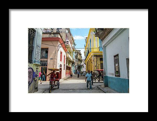 Cuba Framed Print featuring the photograph Lively street, Habana vieja. Cuba by Lie Yim