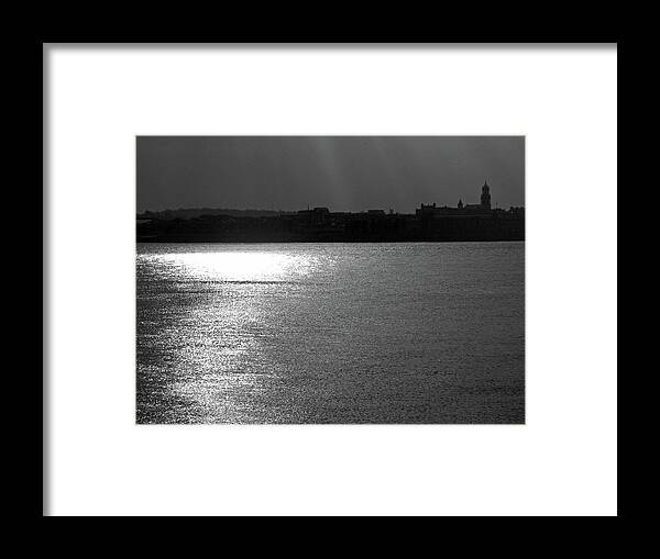 Liverpool Framed Print featuring the photograph LIVERPOOL. River Mersey. Sunlight. by Lachlan Main