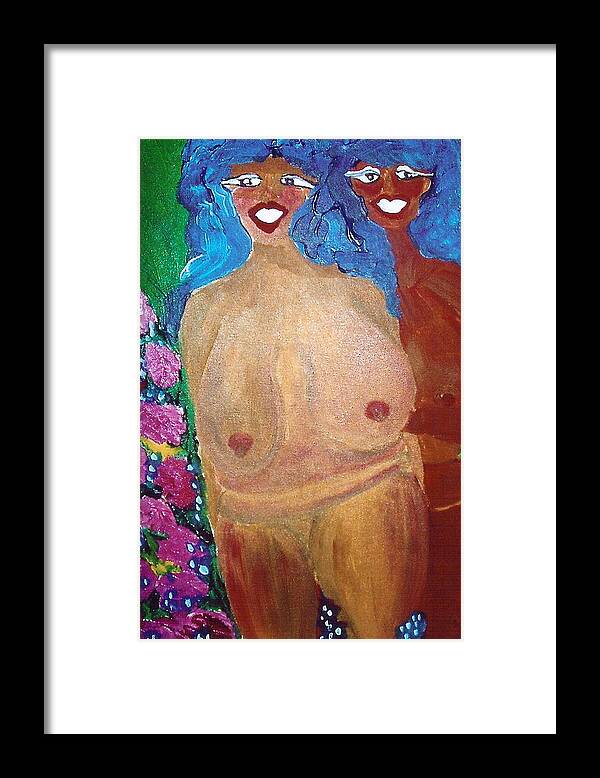  Framed Print featuring the painting Living Bodies by Lorena Fernandez
