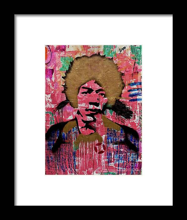 Jimi Hendrix Framed Print featuring the painting LKWC sign the nda by Jayime Jean