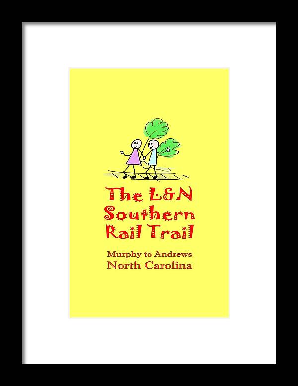 L&n Framed Print featuring the photograph LN Southern Rail Trail Stick Figures by Debra and Dave Vanderlaan