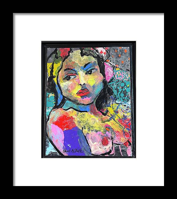Exotic Seminude Framed Print featuring the painting Lolita by Elaine Elliott