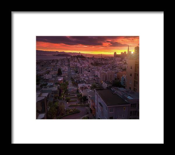  Framed Print featuring the photograph Lombard Bird's Eye by Louis Raphael