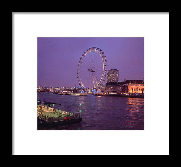 London Framed Print featuring the photograph London Eye by Nautical Chartworks