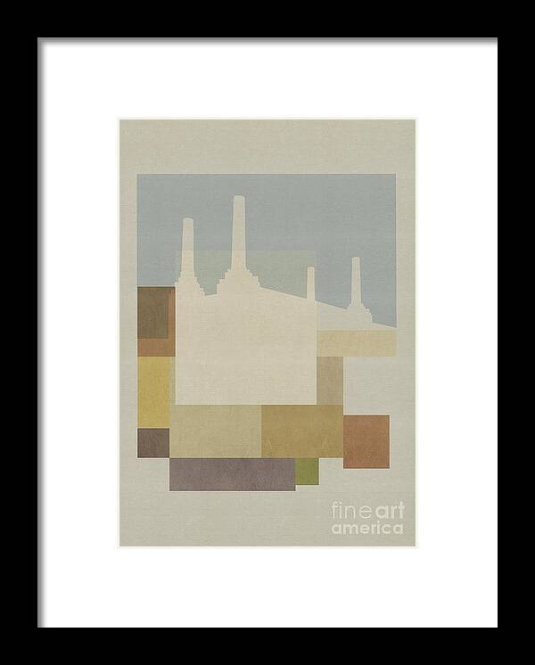 London Framed Print featuring the mixed media London Squares - Battersea by BFA Prints