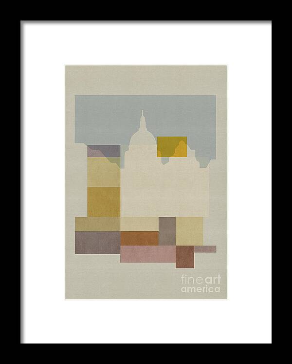 London Framed Print featuring the mixed media London Squares - Saint Pauls by BFA Prints