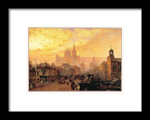 London Framed Print featuring the painting London Sunset by Long Shot