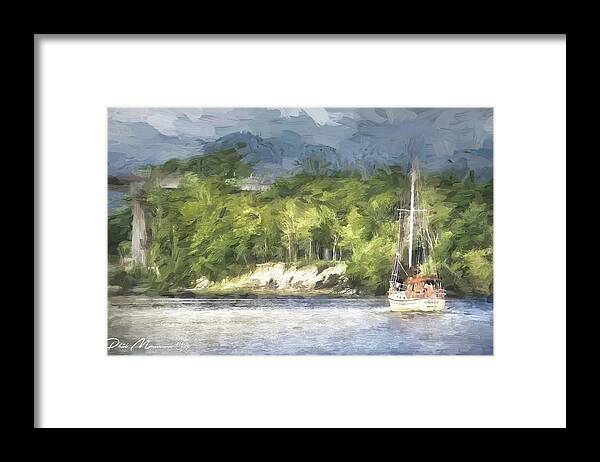 Sailboat Framed Print featuring the photograph Lone Sailor In Snow's Cut by Phil Mancuso