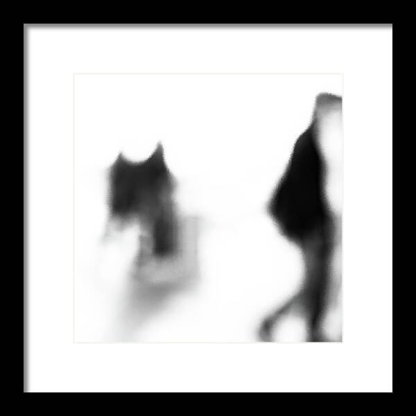 Lonely Man Framed Print featuring the photograph Lonely Man - Black and White by Al Fio Bonina