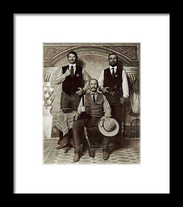 Old West Poster Framed Print featuring the photograph Lonesome Dove 3 Texas Rangers San Antonio by Peter Nowell