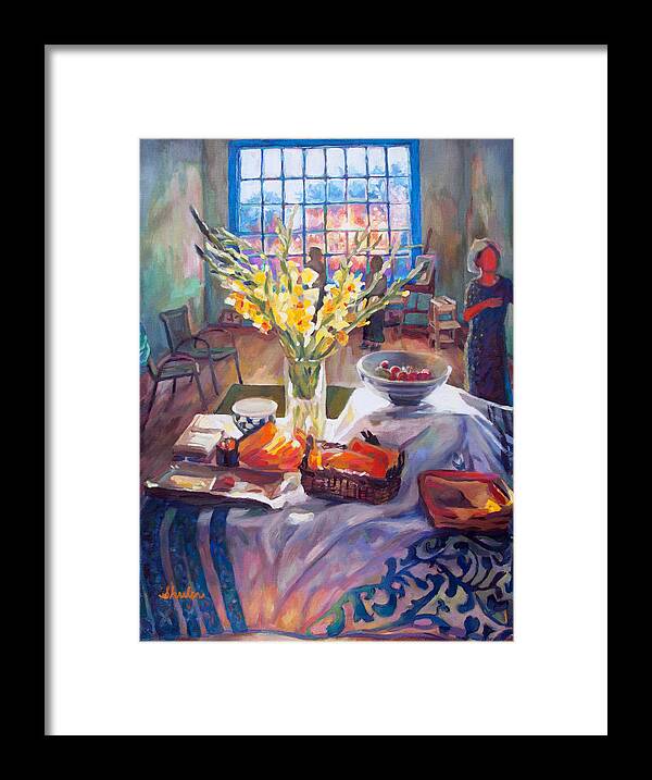 Brilliant Framed Print featuring the painting Lonesome Splendor by Nancy Shuler