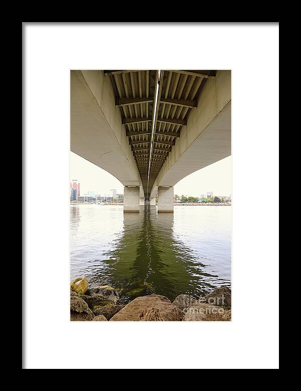 Long Beach Framed Print featuring the photograph Long Beach under the Bridge California by Chuck Kuhn