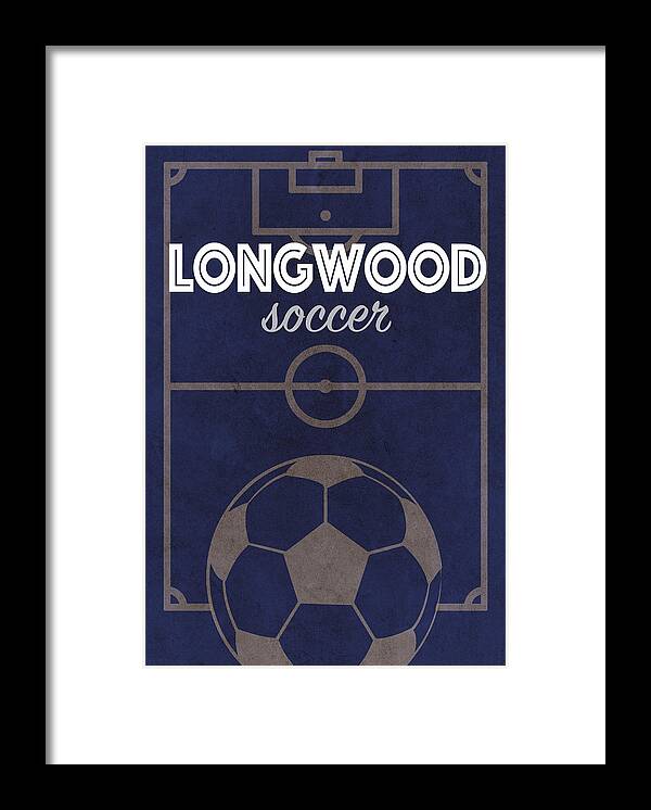 Longwood Framed Print featuring the mixed media Longwood College Sports Vintage Poster by Design Turnpike