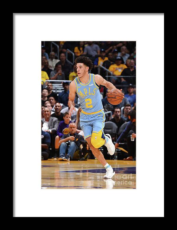 Nba Pro Basketball Framed Print featuring the photograph Lonzo Ball by Andrew D. Bernstein