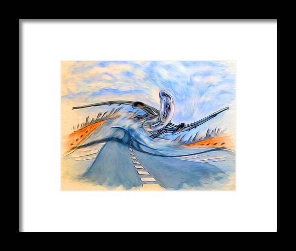 Abstract Art Framed Print featuring the digital art Look at Me....I'm Flyin' by Ronald Mills
