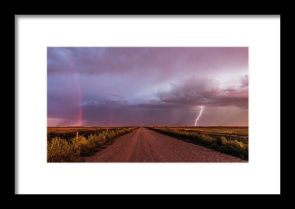 Rainbow Framed Print featuring the photograph Look Both Ways by Marcus Hustedde
