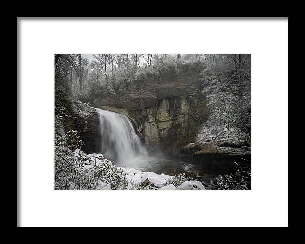 Landscapes Framed Print featuring the photograph Looking Glass Falls #1 by Bill Martin