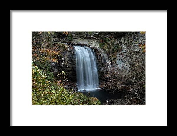 Blue Ridge Parkway Framed Print featuring the photograph Looking Glass Falls by Wayne King