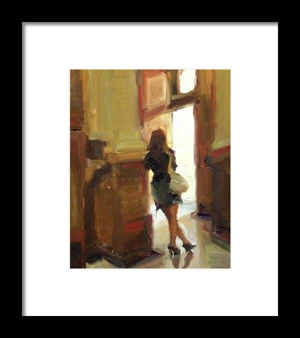 Figurative Framed Print featuring the painting Looking Outward by Ashlee Trcka