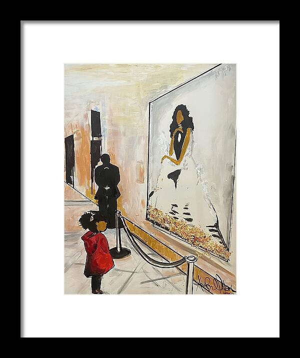  Framed Print featuring the painting Looking up at Greatness by Angie ONeal