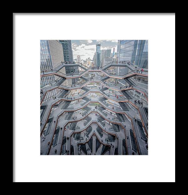 New York City Framed Print featuring the photograph Looking Uptown from Hudson Yards by Sylvia Goldkranz