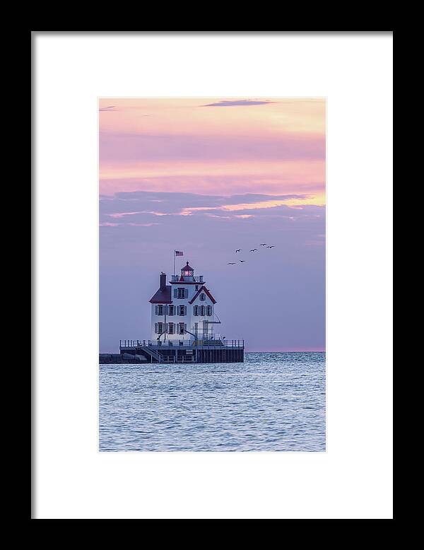 Lorain Lighthouse Framed Print featuring the photograph Lorain Lighthouse by Dale Kincaid