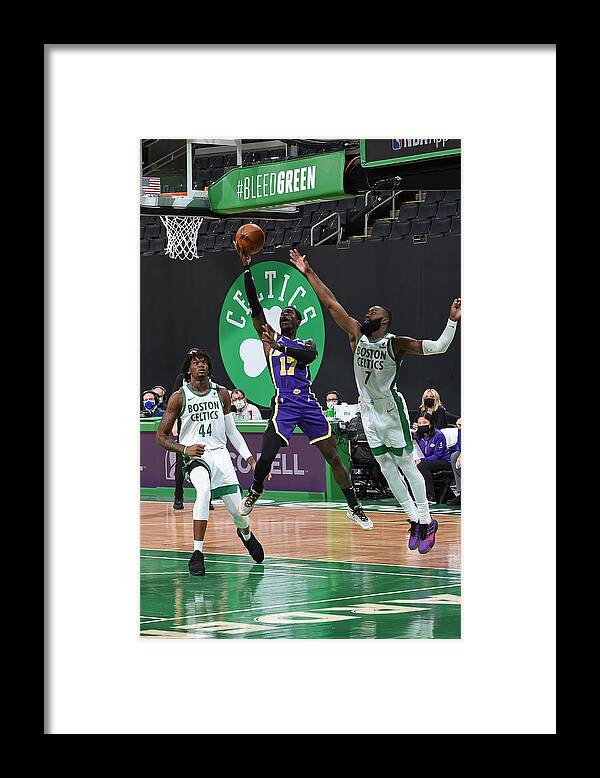 Nba Pro Basketball Framed Print featuring the photograph Los Angeles Lakers v Boston Celtics by Brian Babineau