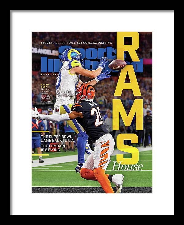 #faatoppicks Framed Print featuring the photograph Los Angeles Rams, Super Bowl LVI Commemorative Issue Cover by Sports Illustrated